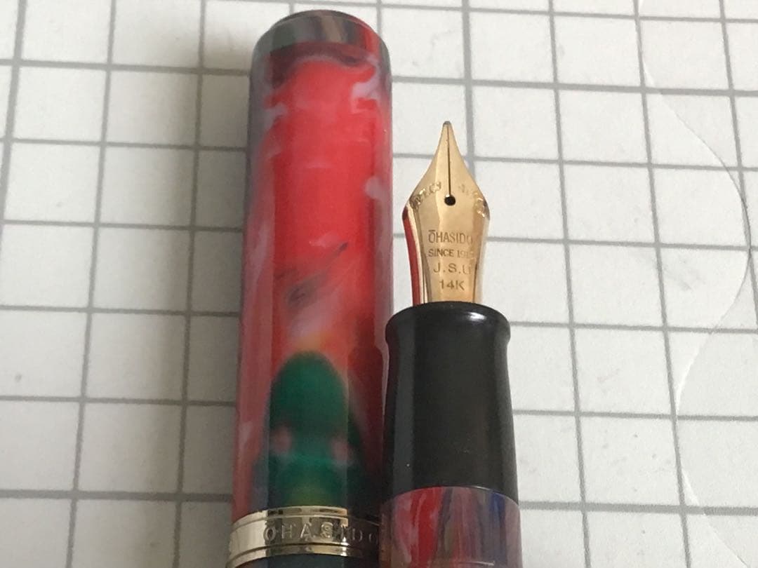 大橋堂万年筆　14k 字幅M？　アクリル樹脂