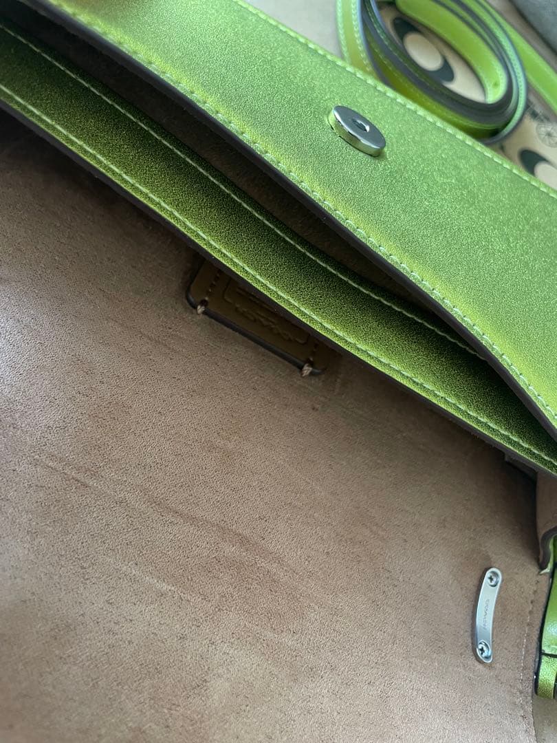 新品、未使用❤️COACH❤️コーチモーガン ショルダーバッグレザーライトグリー