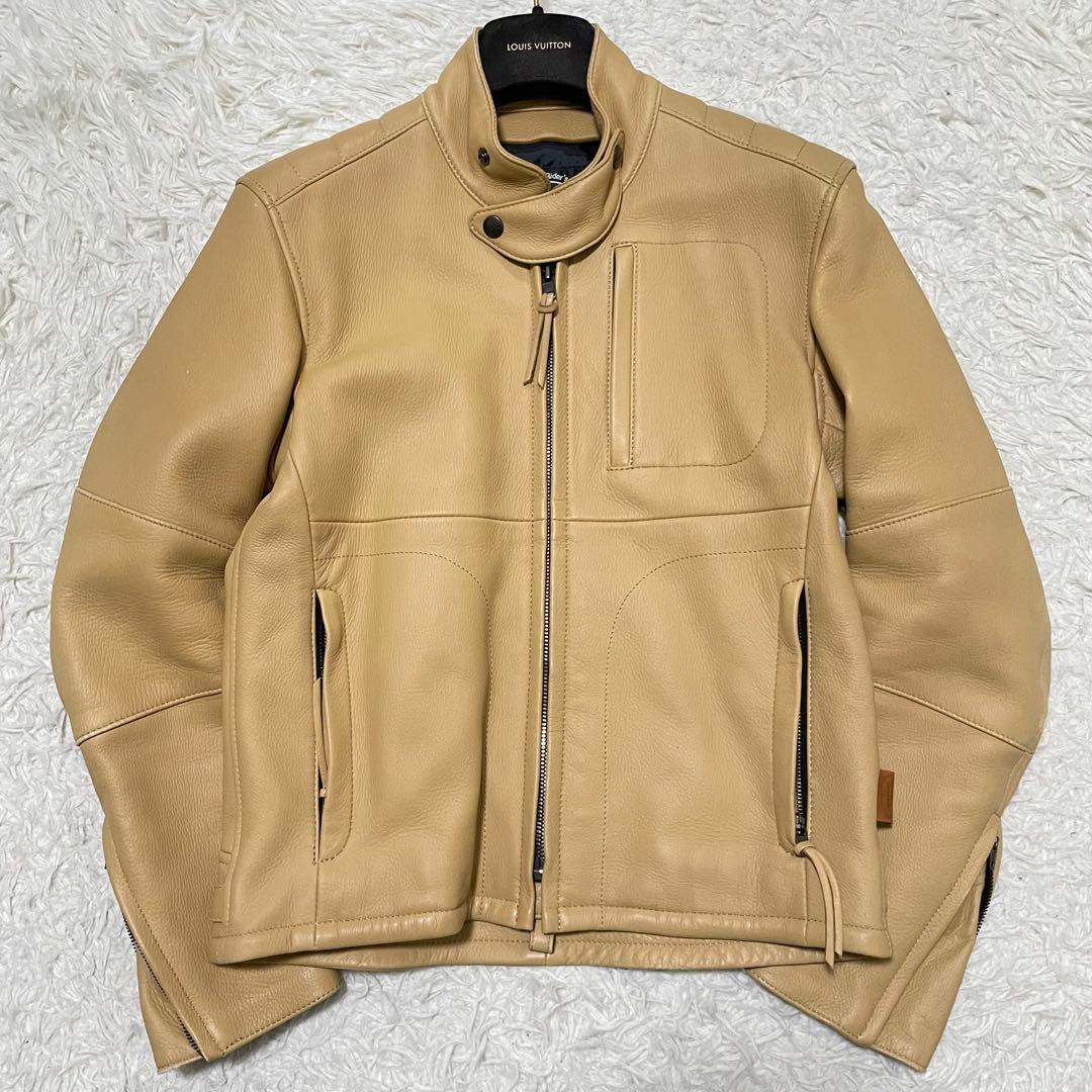 美品 クシタニ 最高級 ディアスキンジャケット サンドベージュ M 本革