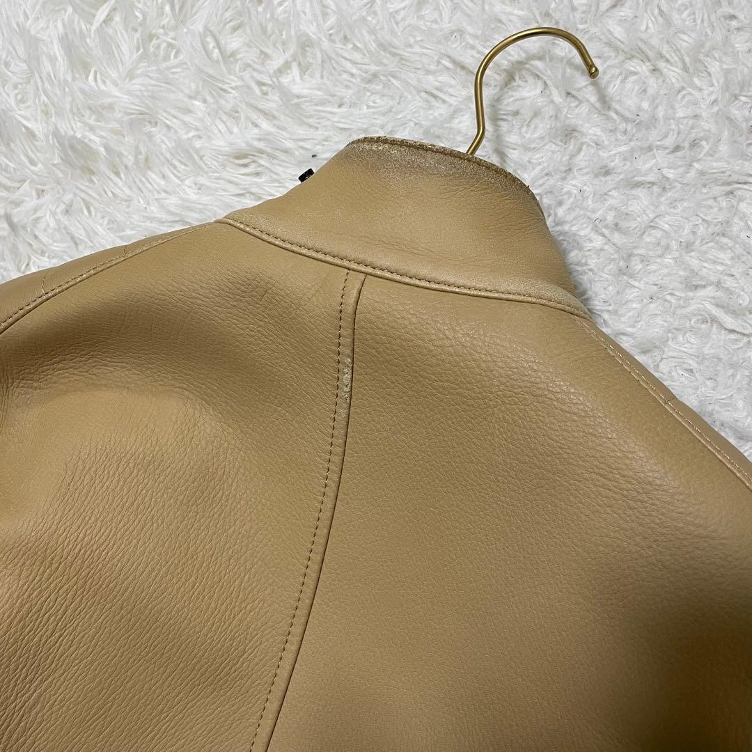 美品 クシタニ 最高級 ディアスキンジャケット サンドベージュ M 本革