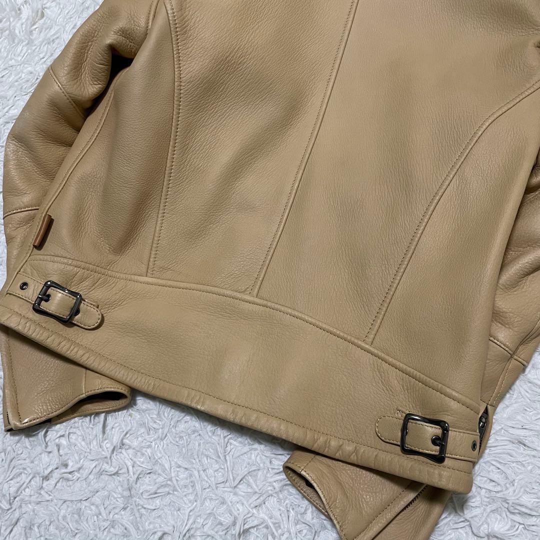 美品 クシタニ 最高級 ディアスキンジャケット サンドベージュ M 本革