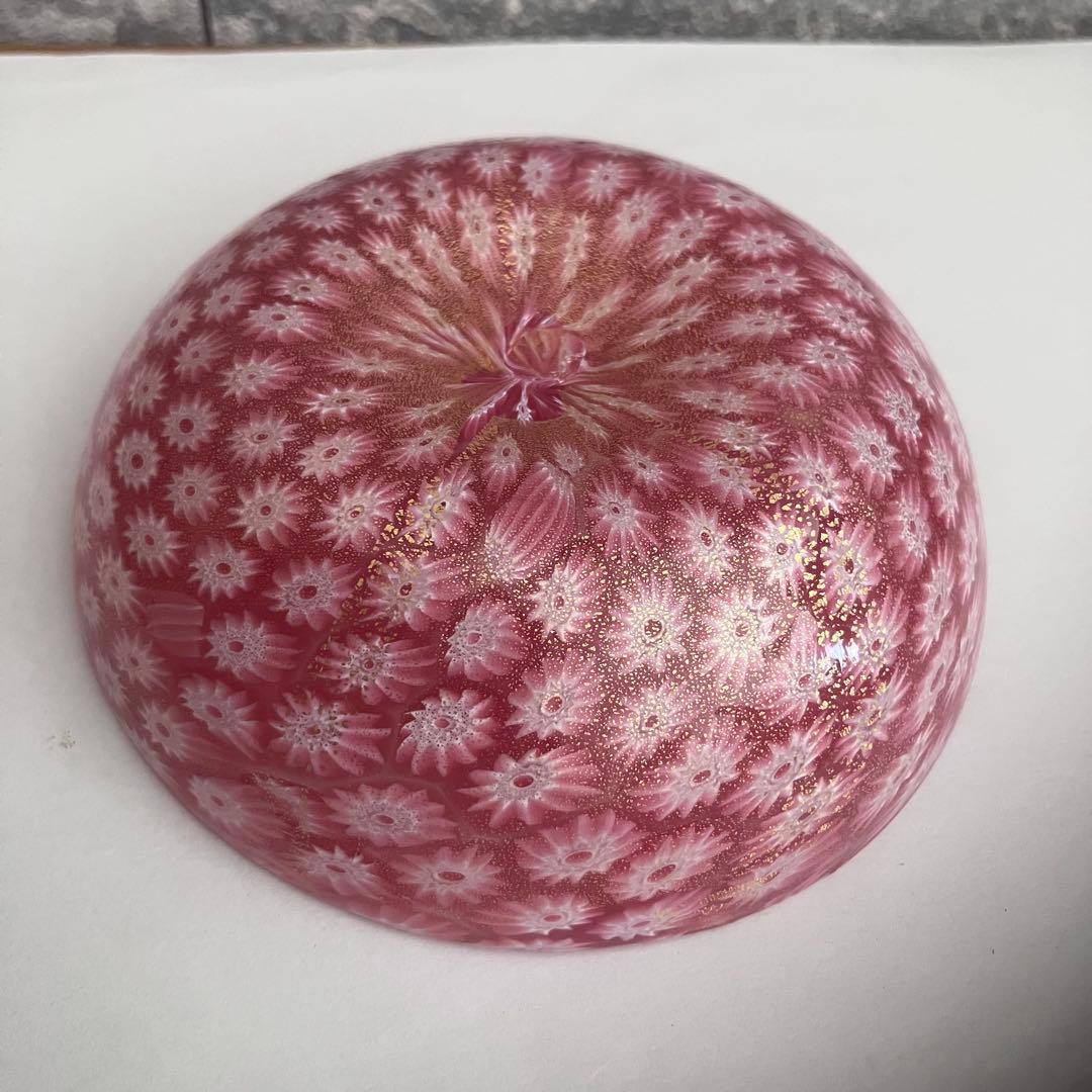 ベネチアンガラス　murano ムラーノ　ミルフィオリ　プレート　グラス