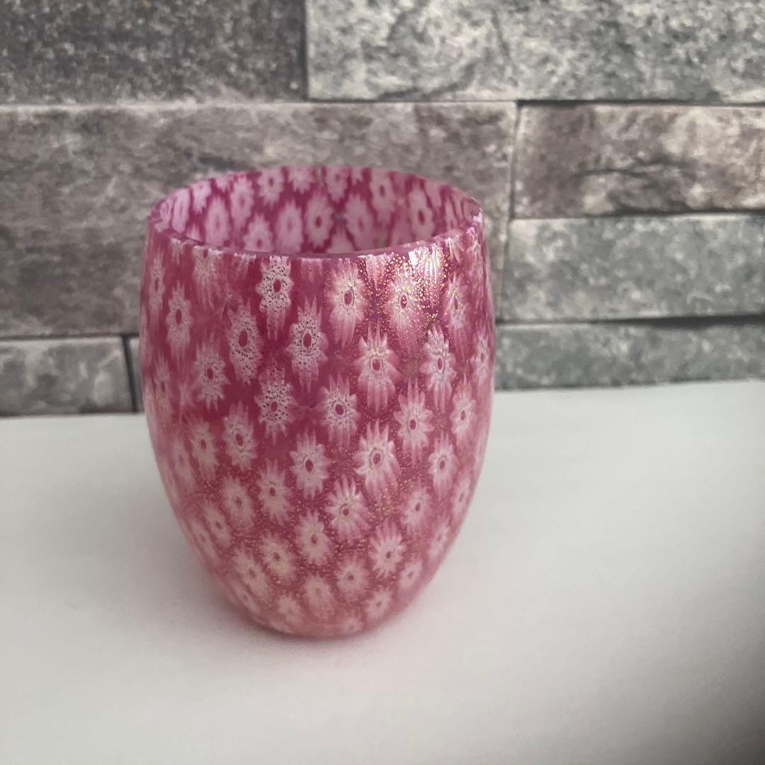 ベネチアンガラス　murano ムラーノ　ミルフィオリ　プレート　グラス