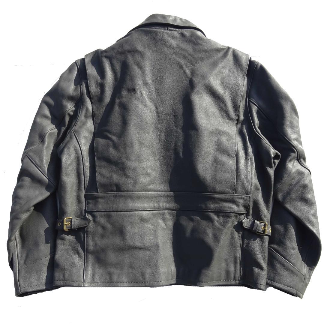 超美品モーガン メンフィスベルライダース 革ジャン本革レザー 灰42 中田商店
