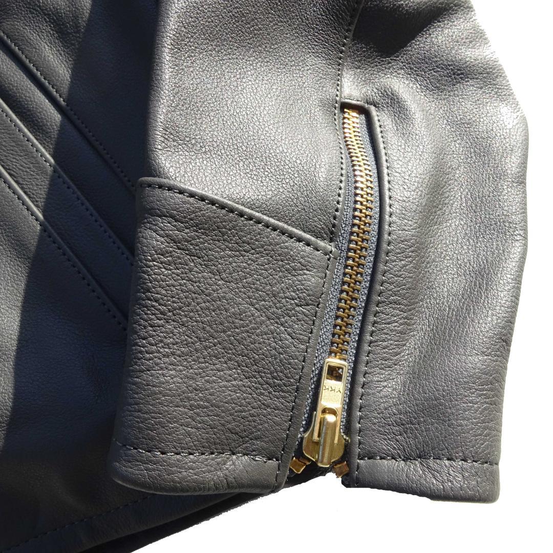 超美品モーガン メンフィスベルライダース 革ジャン本革レザー 灰42 中田商店