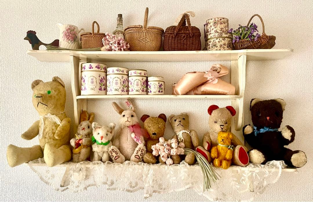 小さなイエローくまちゃん テディベア　フランスヴィンテージ アンティーク