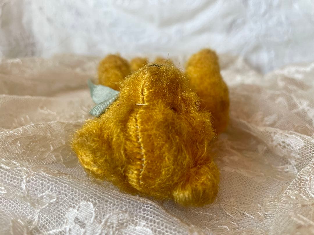 小さなイエローくまちゃん テディベア　フランスヴィンテージ アンティーク