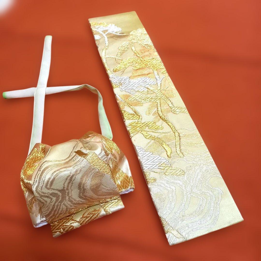 市松人形　ドール　12号　着物　帯　帯締め帯揚げ　正絹　晴れ着