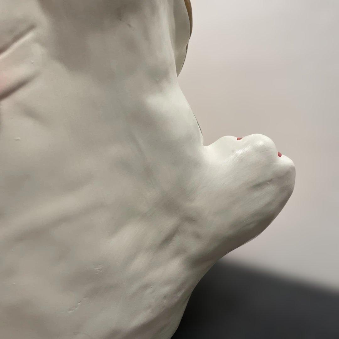 陶器 招き猫 置物 福よ来い　高さ約34cm レトロな工芸品　コレクション