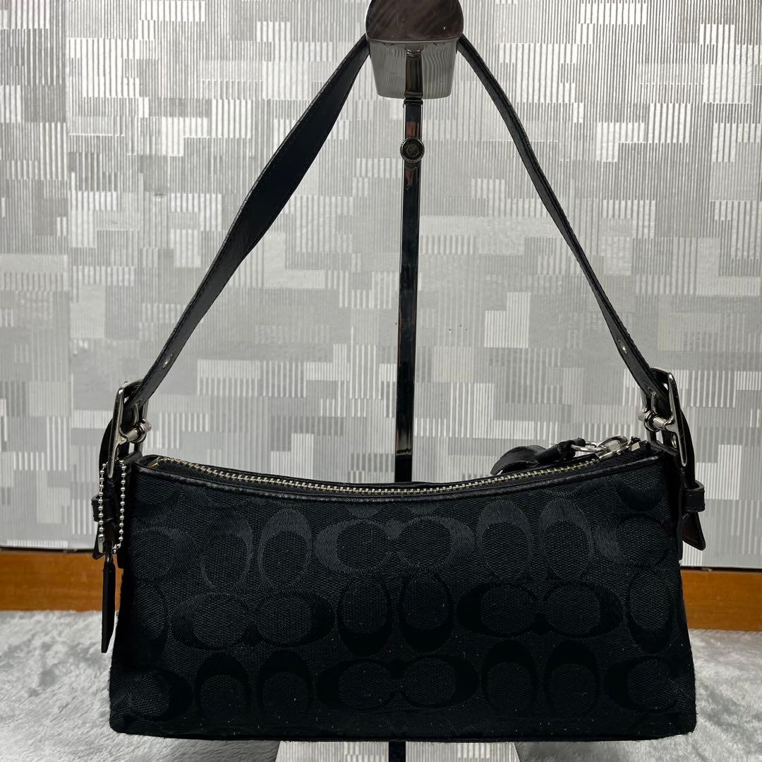 COACH コーチ アクセサリーポーチ ブラック 黒 シグネチャー