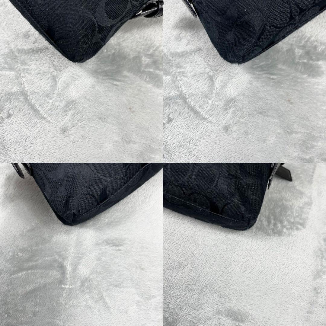 COACH コーチ アクセサリーポーチ ブラック 黒 シグネチャー