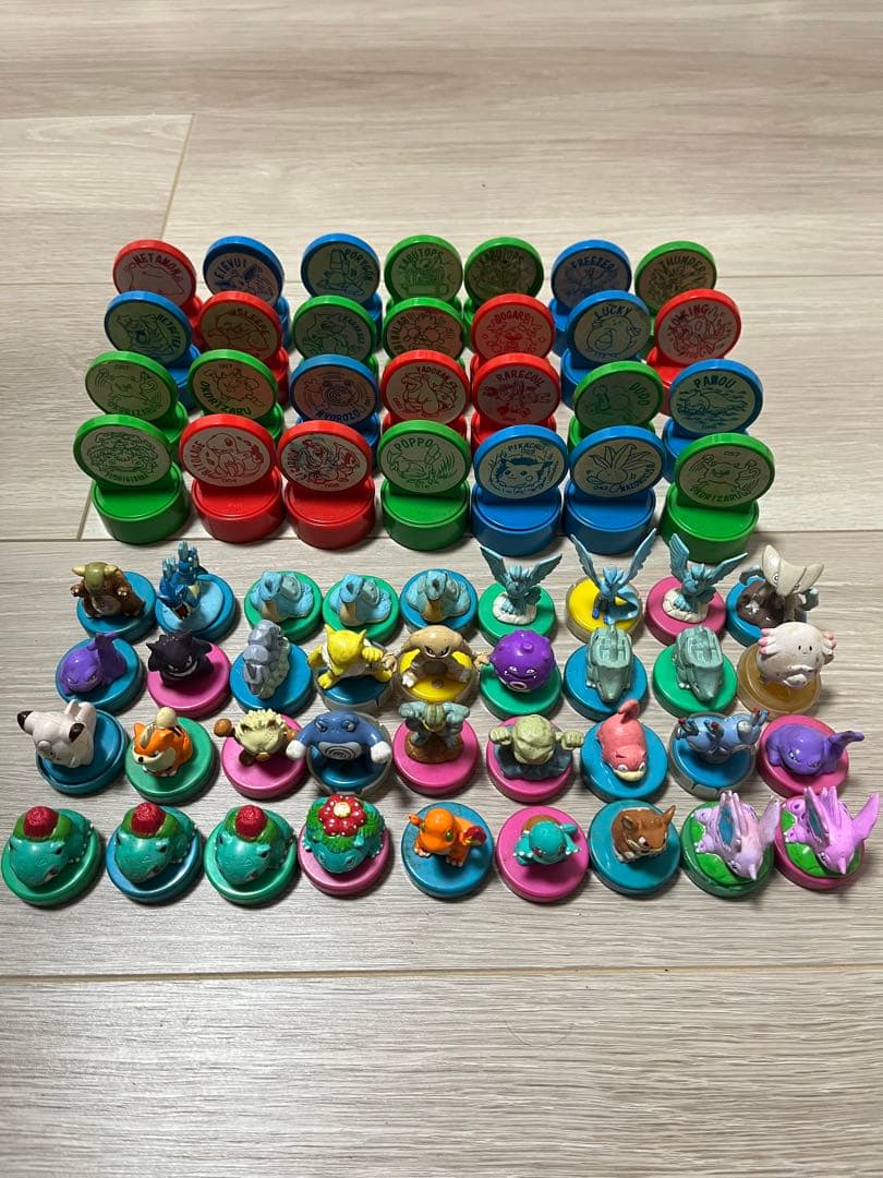 ポケモンフィギュア　ポケモンスタンプ　64個　まとめ売り