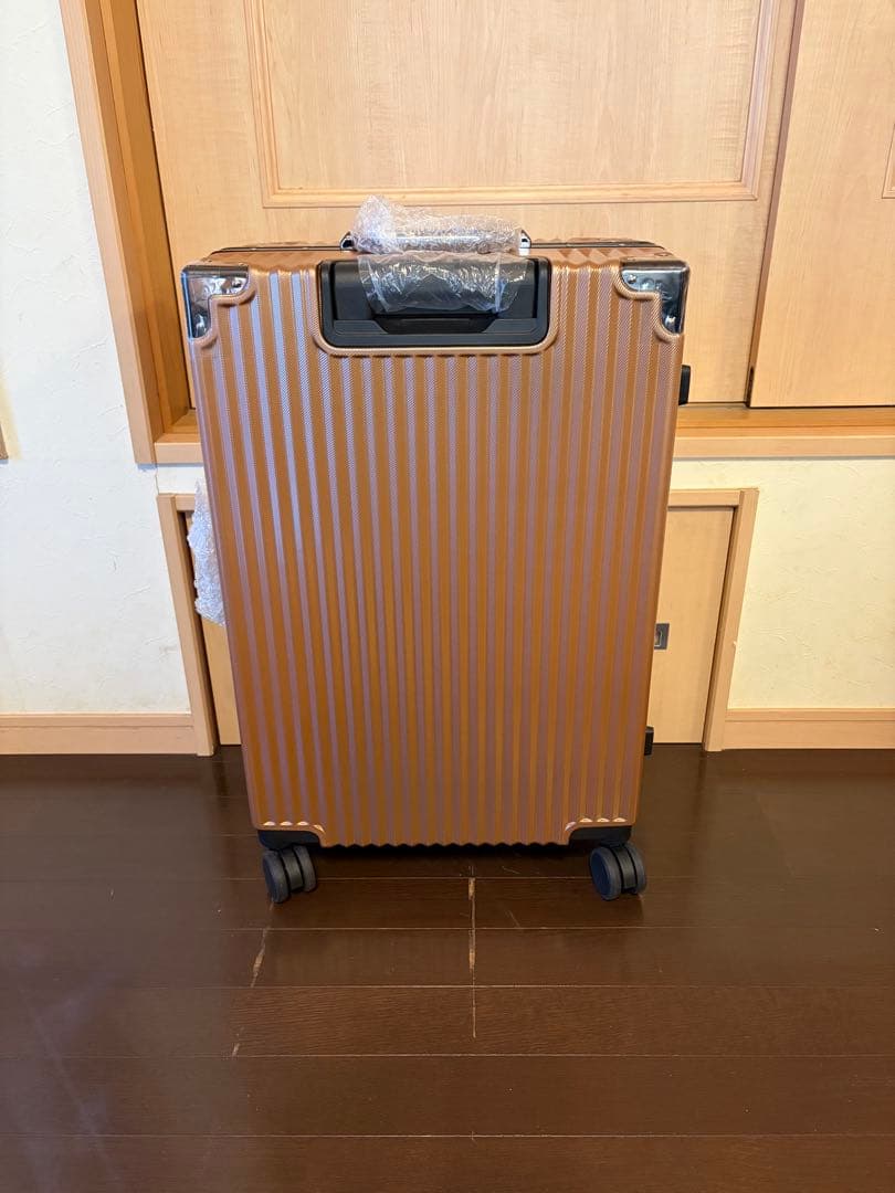 【新品未使用】C.jutro スーツケース フレームタイプ Mサイズ キャメル色