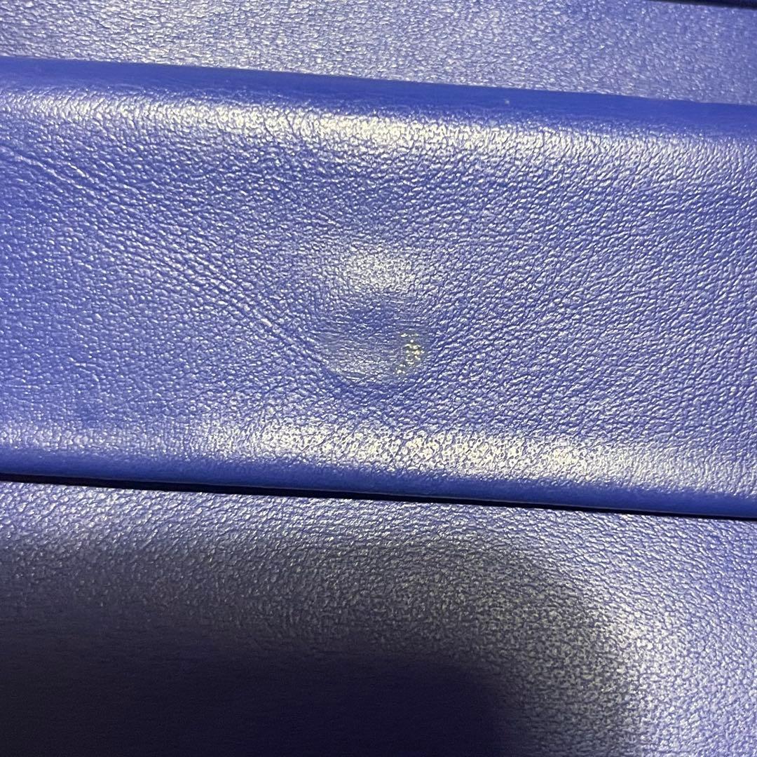 ディーゼル DIESEL ロゴ デニム インディゴ ブルー 2つ 折財布 箱付き