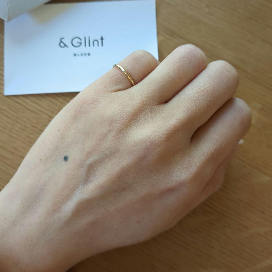 & Glint 18Kスキニーリング　ピンキー
