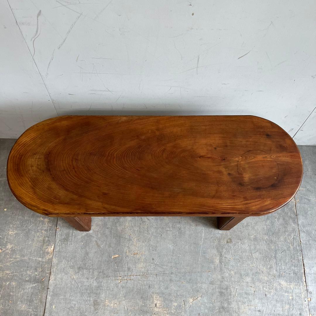 アンティーク ケヤキ 欅 テーブル 机 昭和レトロ z566