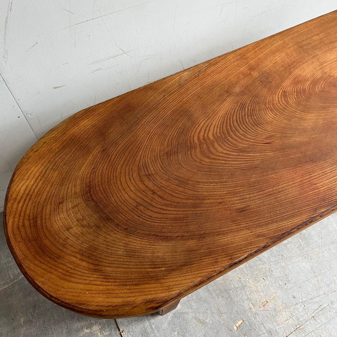 アンティーク ケヤキ 欅 テーブル 机 昭和レトロ z566