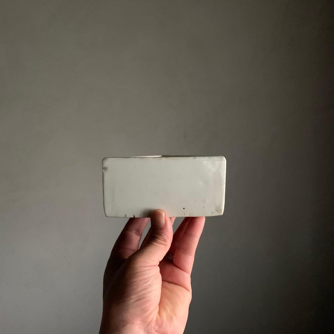 白磁 三角 筆洗 古道具 アンティーク