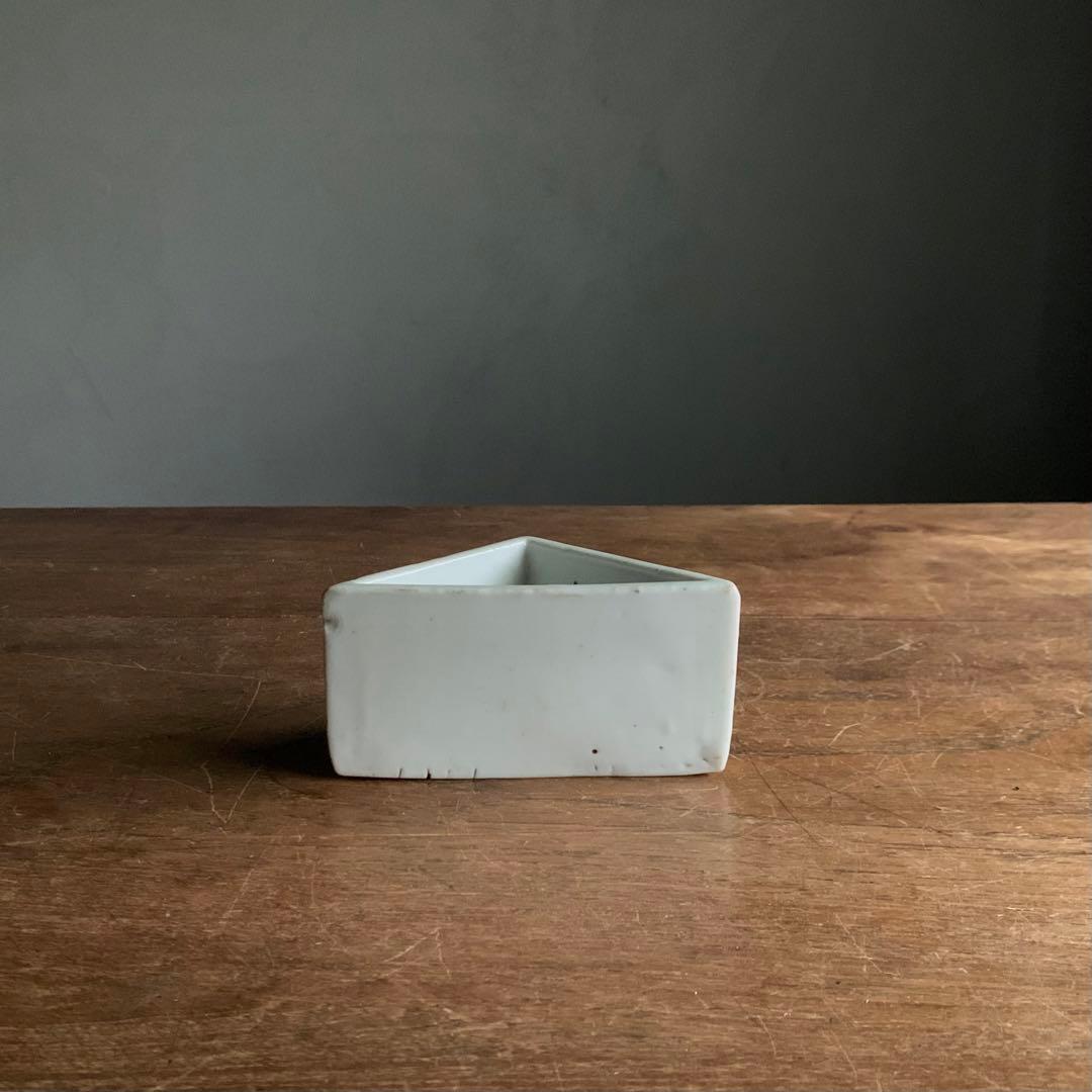 白磁 三角 筆洗 古道具 アンティーク