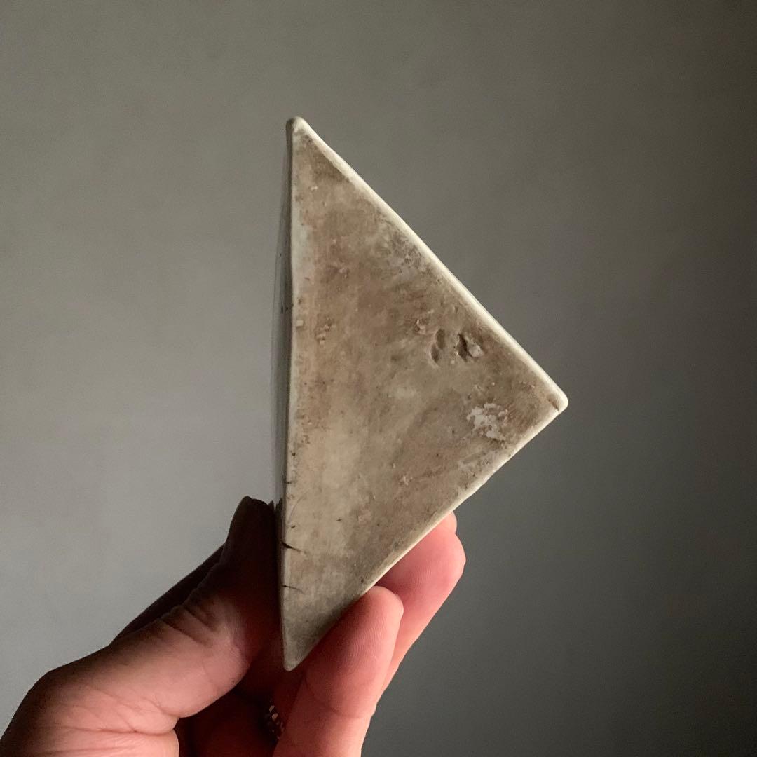 白磁 三角 筆洗 古道具 アンティーク