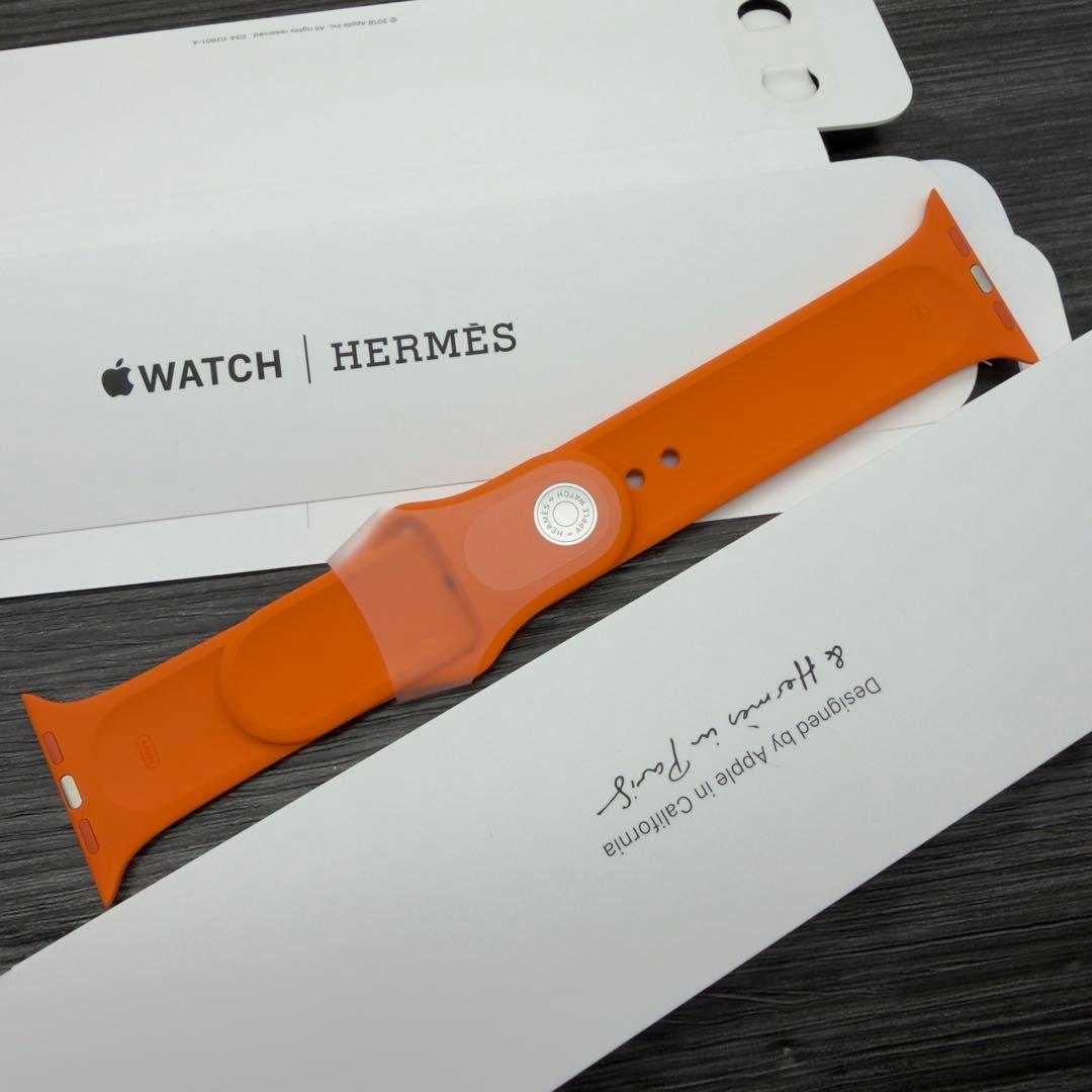 2929 未使用　Apple Watch エルメス　オレンジラバーバンド