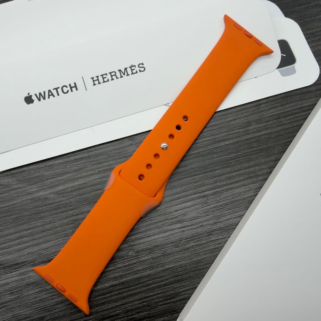 2929 未使用　Apple Watch エルメス　オレンジラバーバンド