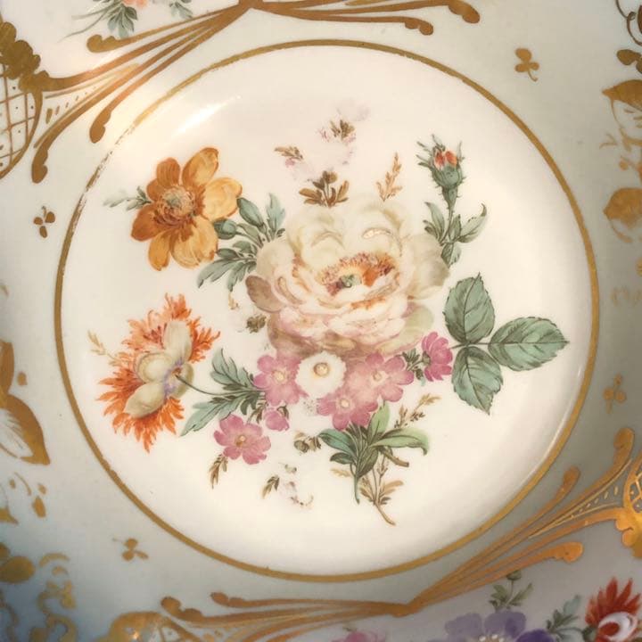 アンティーク　リモージュ　フラワー　ブーケ ボール