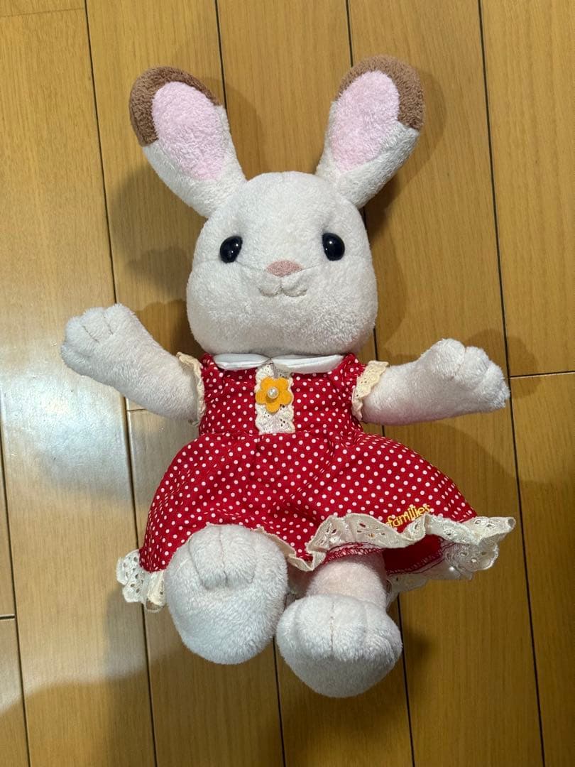 超希少！！！ シルバニアファミリー ショコラウサギの女の子 ぬいぐるみ Mサイズ