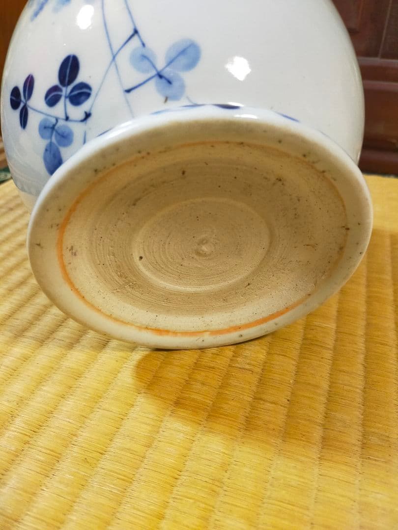 古伊万里染付　水草図　可愛い手火鉢