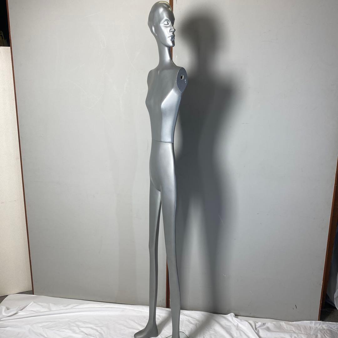 婦人用マネキン全身・シルバー色