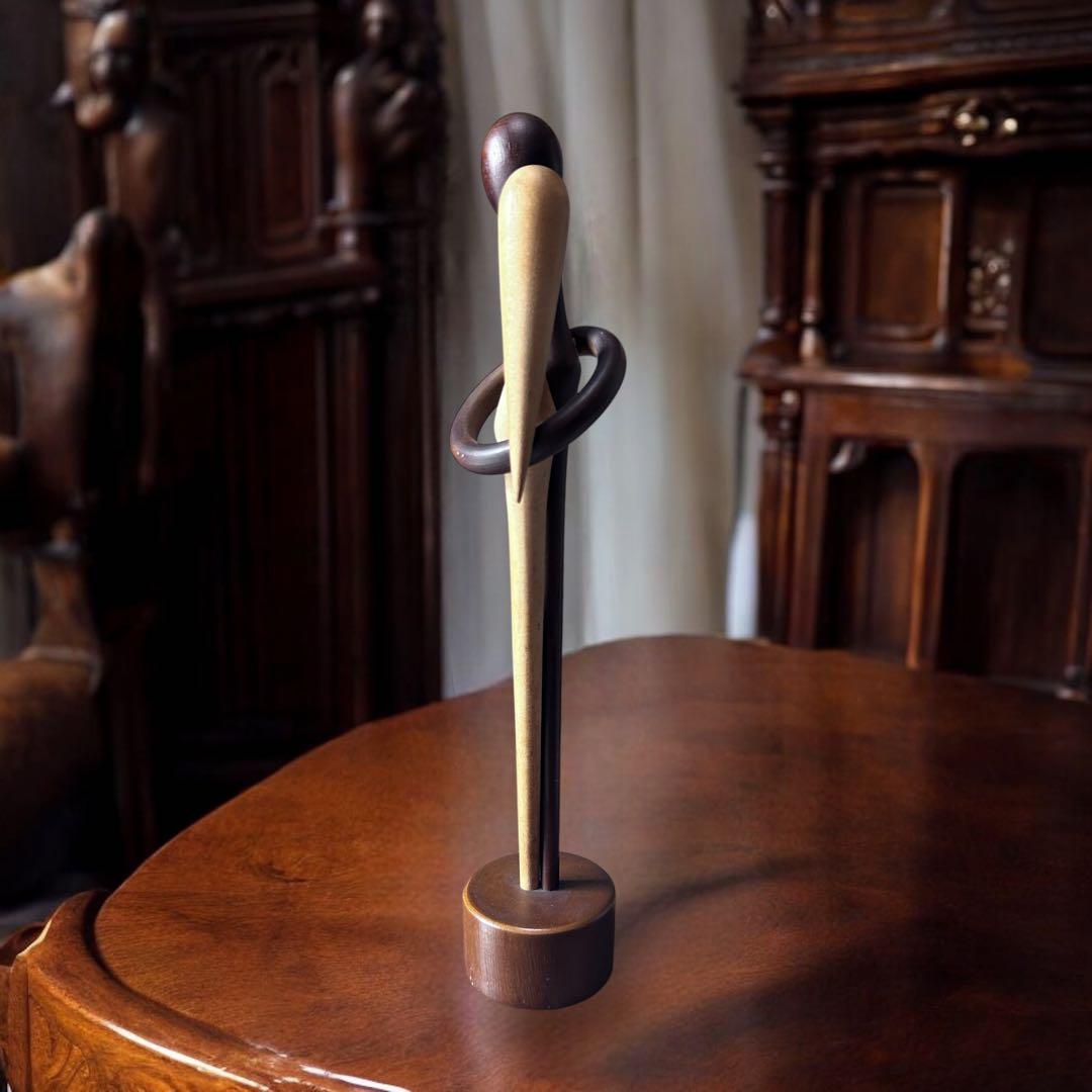 1971年 近代 モダンこけし 杉崎泰山 作 〈ささやき〉創作　郷土玩具