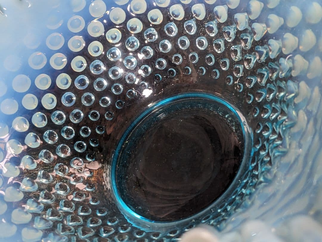 フェントン　ブルーオパルセント　ホブネイル　ラージフリルボウル お値下げ中