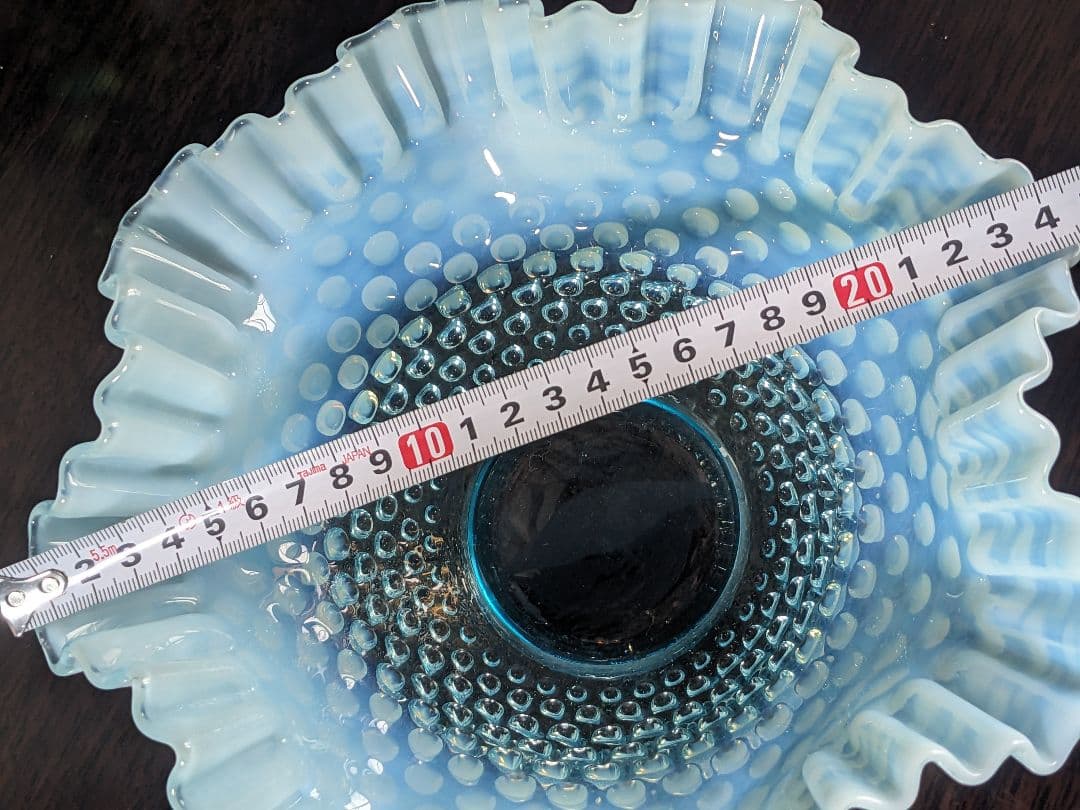 フェントン　ブルーオパルセント　ホブネイル　ラージフリルボウル お値下げ中