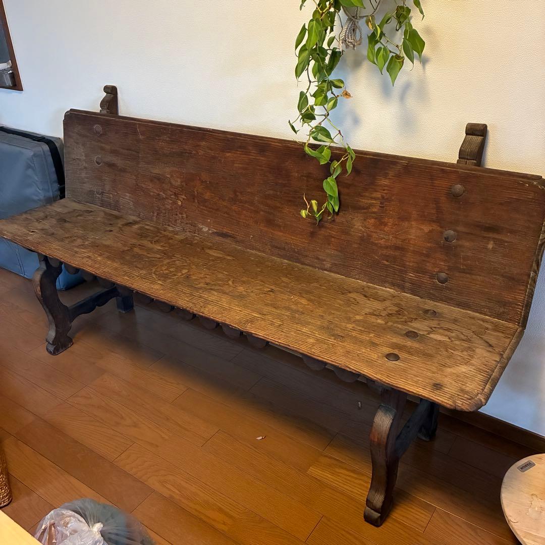 インド　アンティーク　長椅子　ベンチ