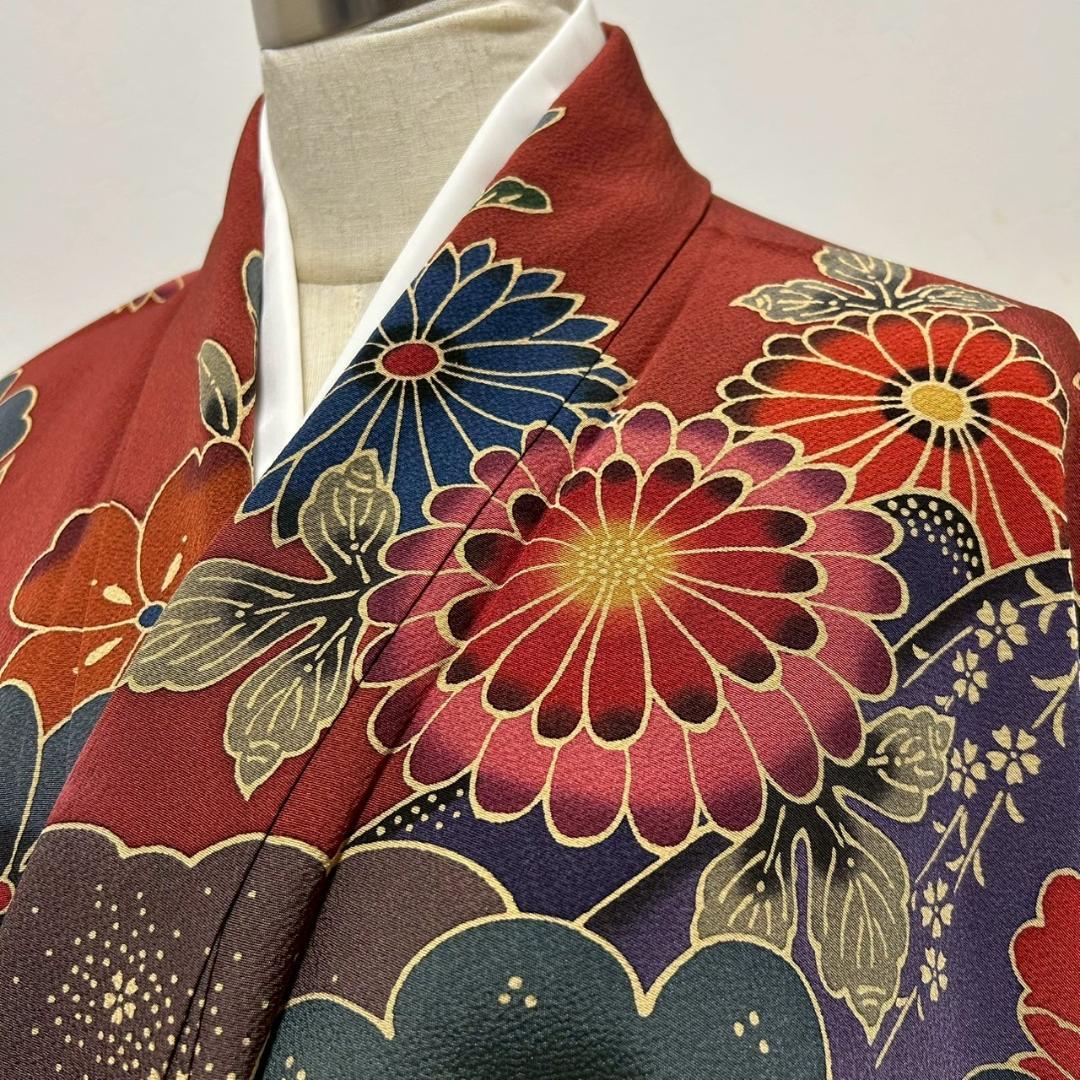 KP1771 振袖 身丈162cm 正絹 着物 成人式