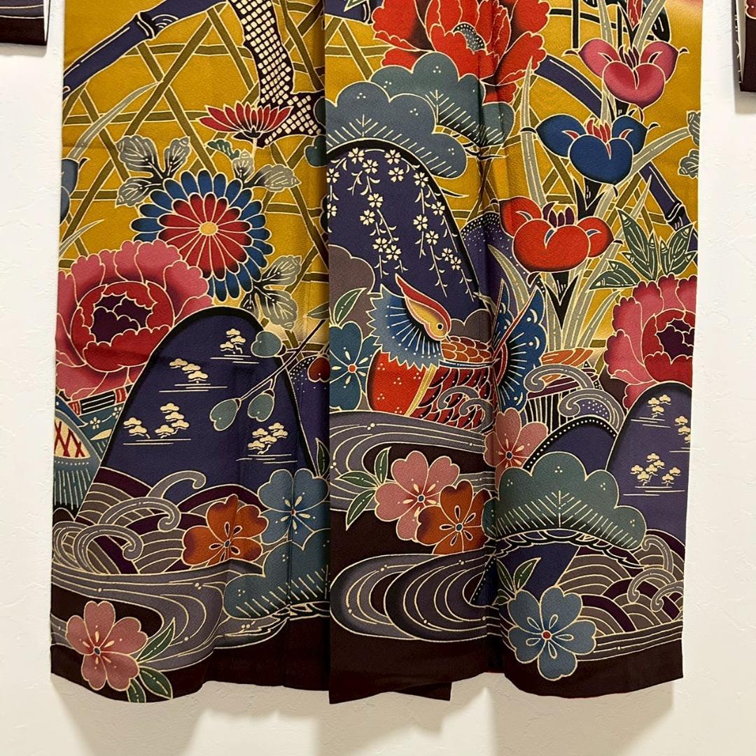 KP1771 振袖 身丈162cm 正絹 着物 成人式