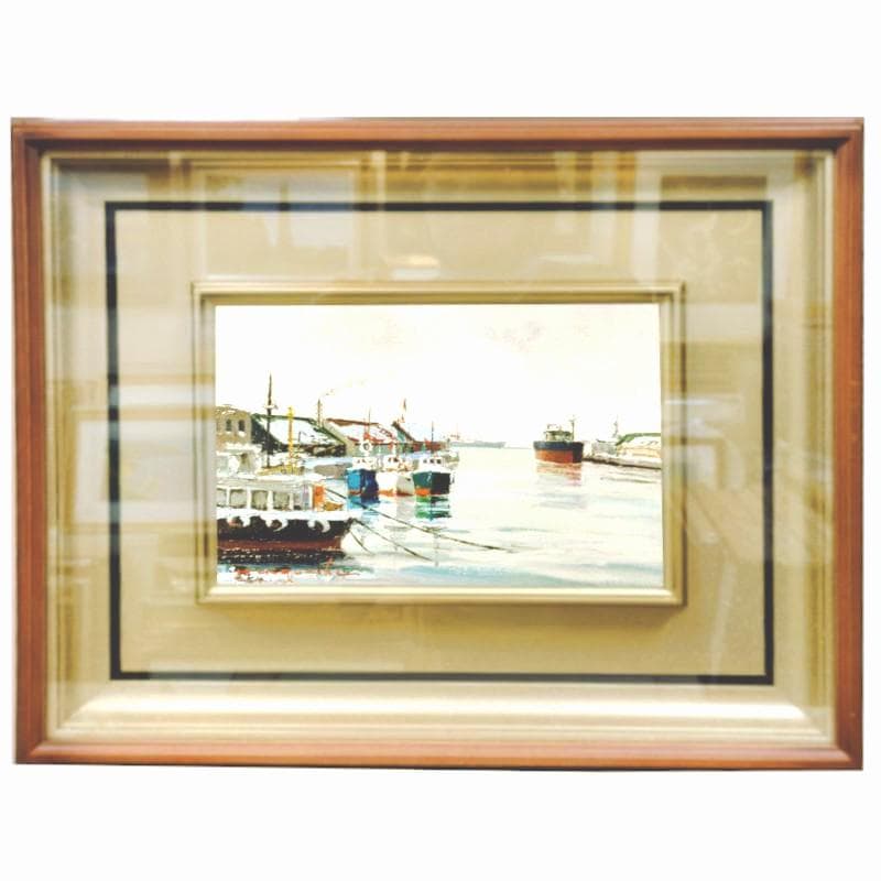 ☆樋口 洋☆「釧路の朝」油絵　SM　未使用額！