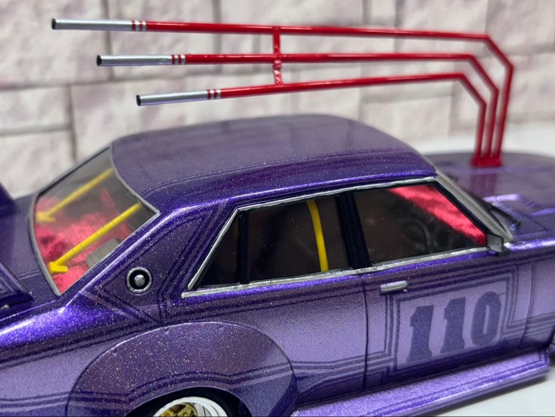 アオシマ　ケンメリ4ドア　完成品　1/24 メタリックブルー