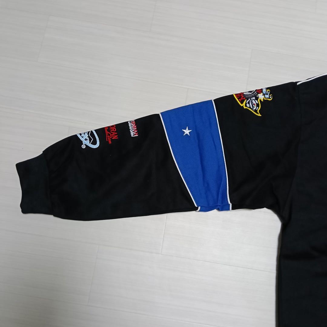 ミッキーマウス レーシングジャケット 刺繍 ワッペン ディズニー ブラック