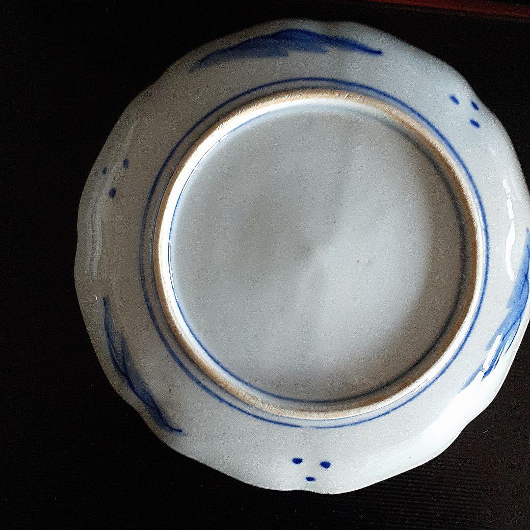 6客古伊万里、金彩染付け皿