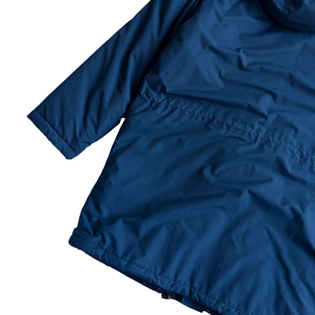 ランズエンド 中綿ジャケット コート 青 USA ビンテージ フード付 00s