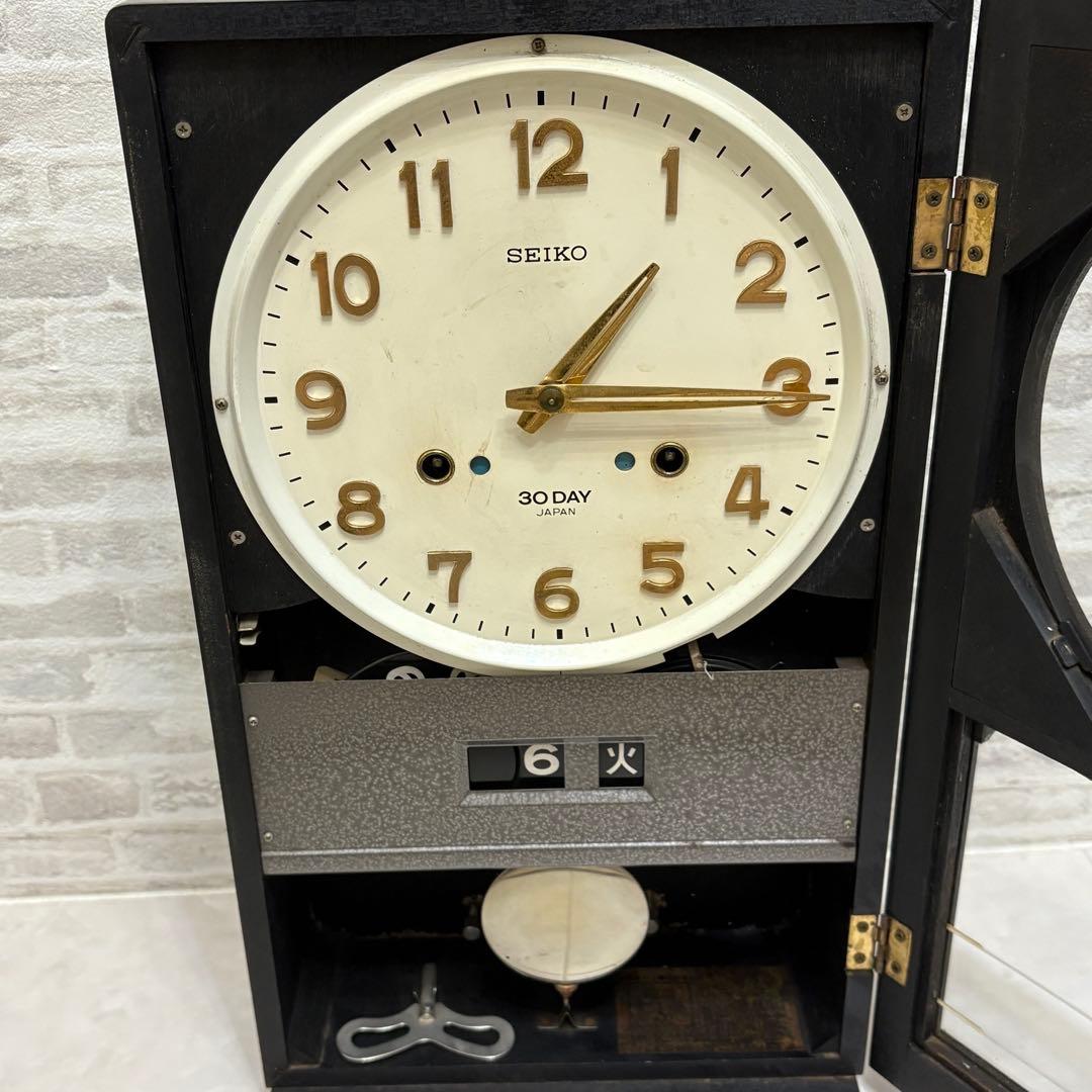 SEIKO 精工 30DAY 振り子時計 ゼンマイ式 昭和レトロ