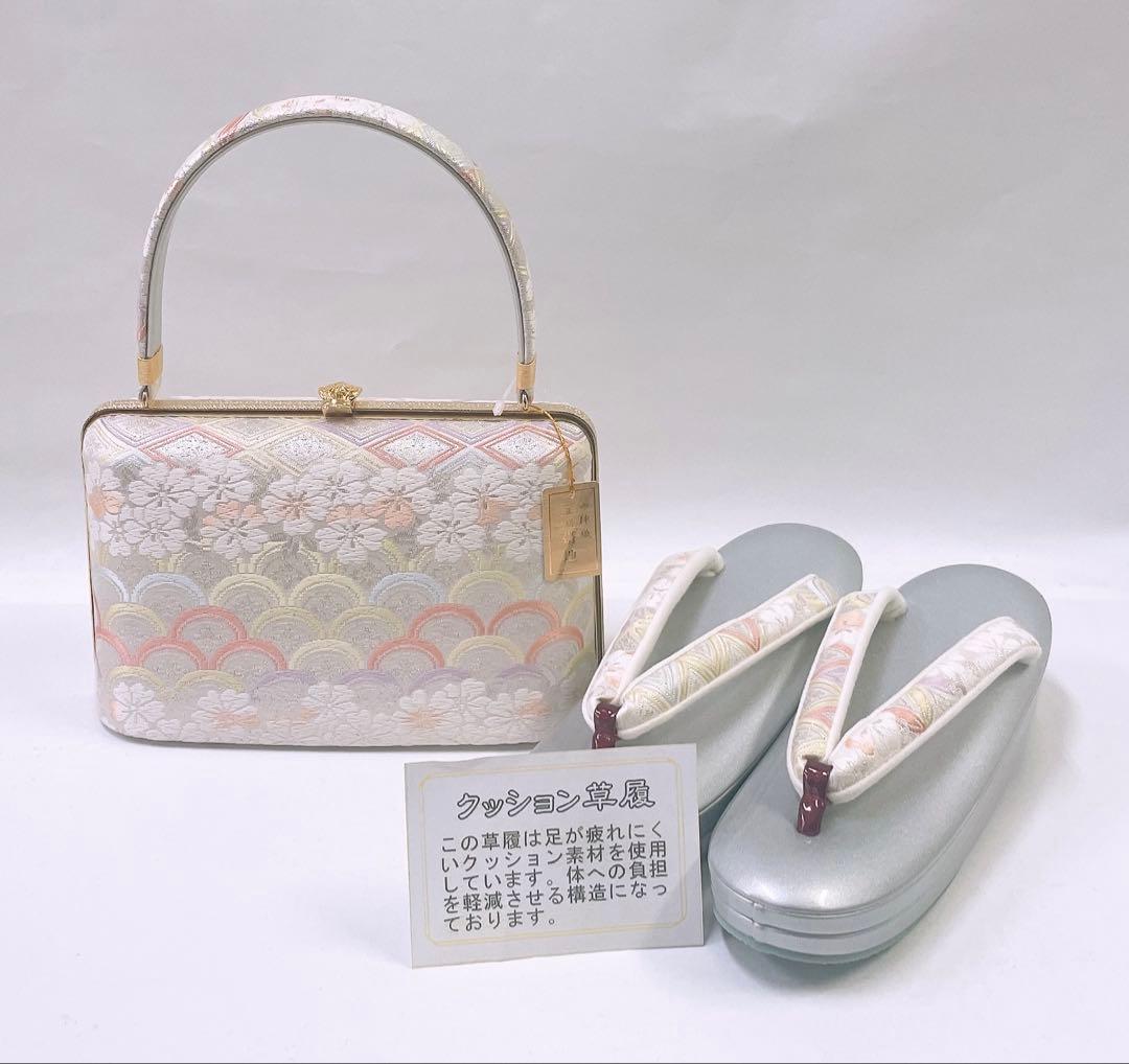 ☆在庫処分 ☆西陣織正絹 帯地 ☆高級草履バッグ