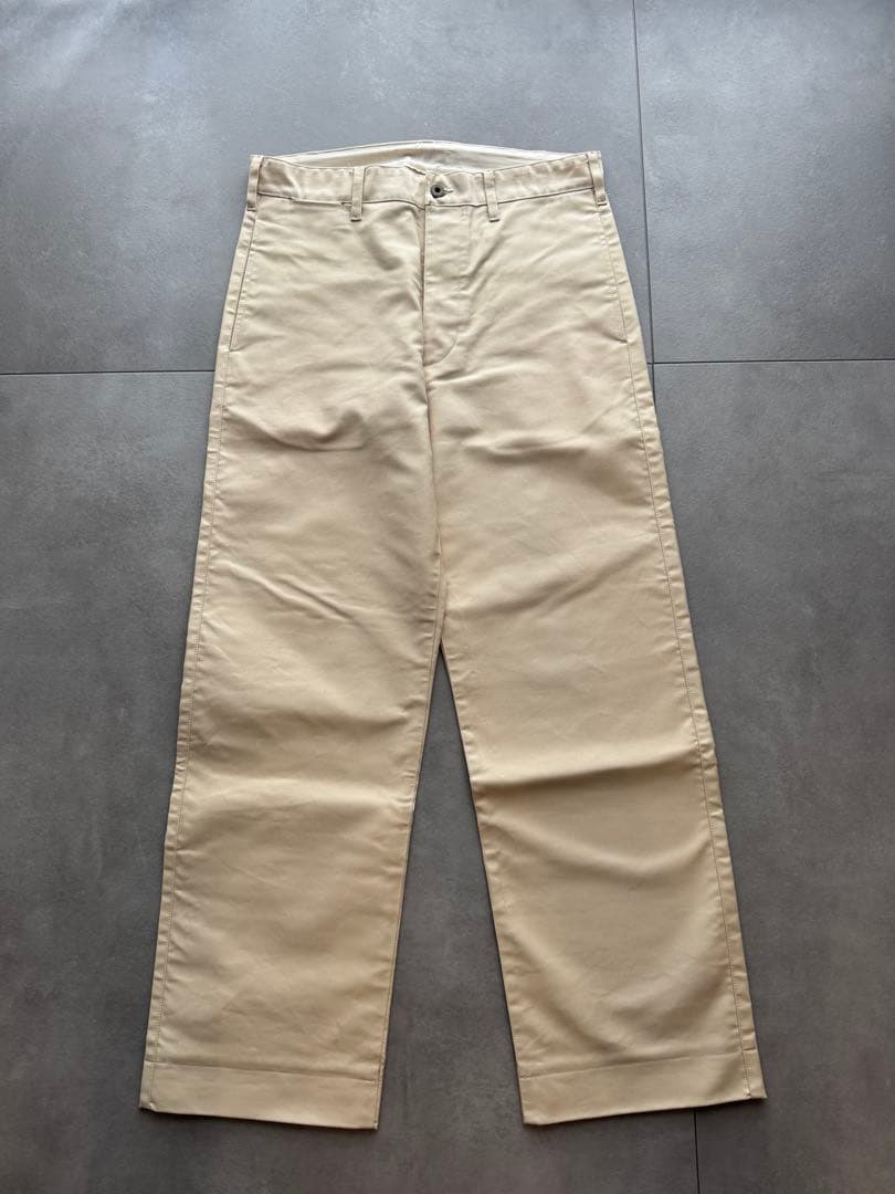 PABLO VINCI Oiled chino trousers L ナチュラル