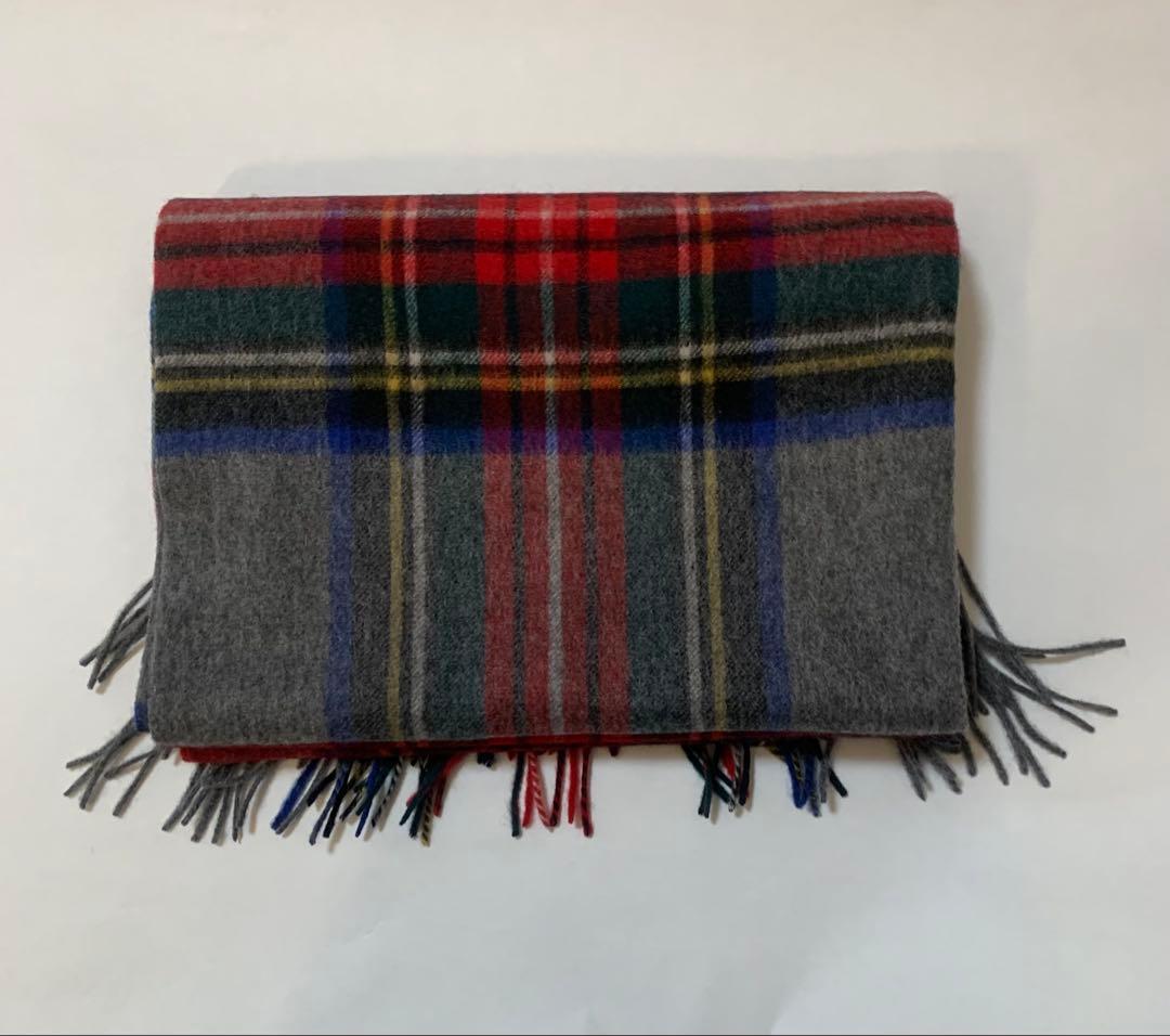 み*☆様 johnstons フリンジマフラータータンチェックストールグレースチ