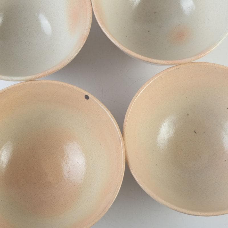 ゆき　茶道具　三蔵窯　粉引など　数茶碗六種十二客　時代箱付　M　9536A