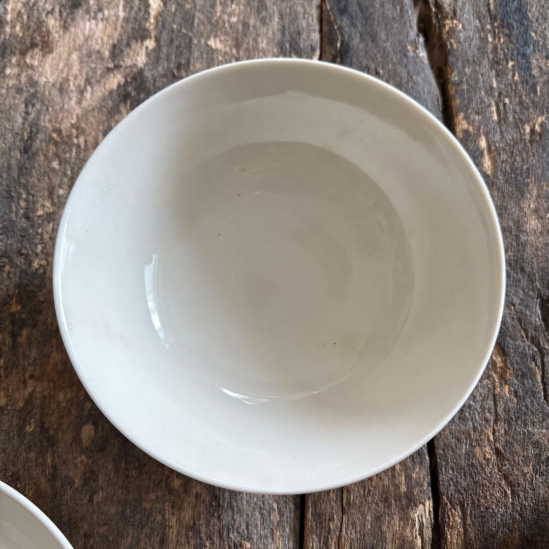 希少　砥部焼　淡黄磁　深皿　五客　白磁　白高麗