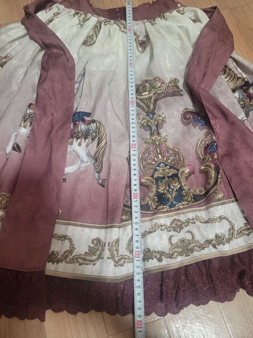 axes femme kawaii グランドフィナーレミディスカート ワイン