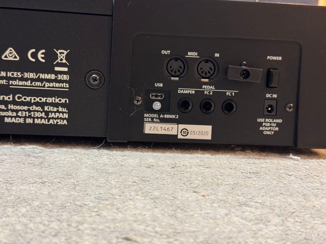 Roland A-88MK2 MIDIキーボード　RPU-3