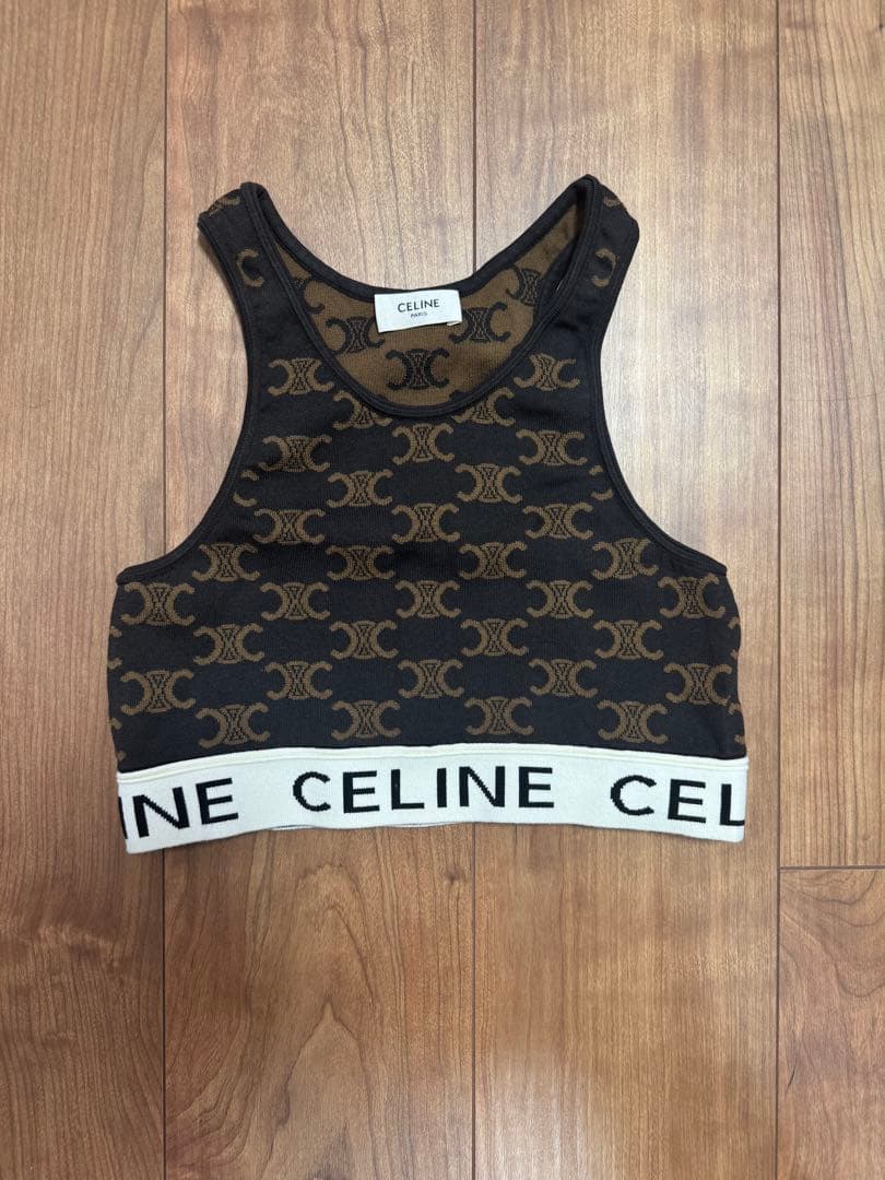 CELINE セリーヌ クロップド タンクトップ ブラトップ トリオンフ